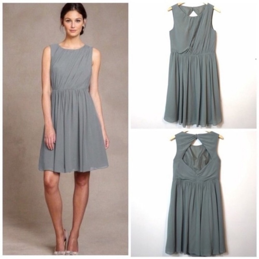 JENNY YOO COLLECTION Blue Bridesmaid Cocktail Dress